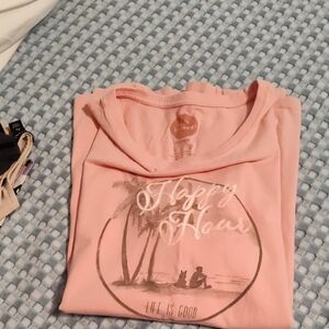 Life Is Good Coral Graphic Tee